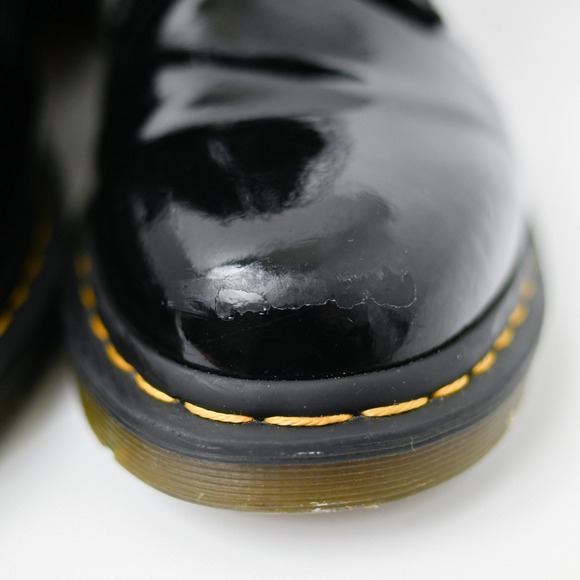 Dr Martens AirWair 11821 Boots Womens 9 Mens 8 Black Patent Leather Docs Combat - Picture 4 of 9